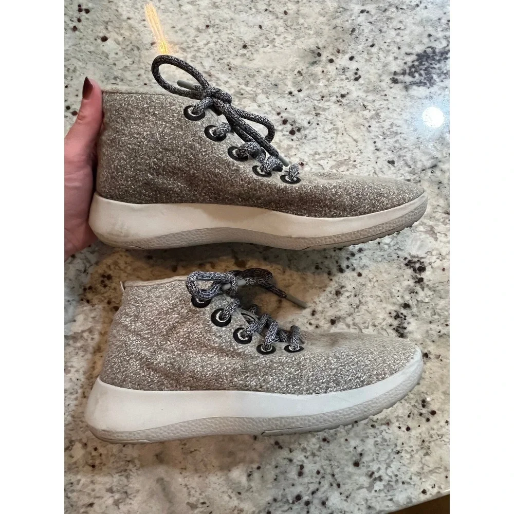 Allbirds Wool Runner Mizzle High Top Sneakers Beige‎ Oatmeal Women 7 WRU1W7